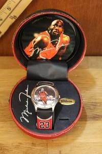 lot 55 image: Michael Jordan Wilson Watch w Display Case