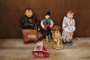 lot 3 image: Vintage Hand made doll lot
