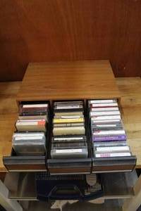 lot 308 image: Mixed Lot of cassette tapes and 3 drawer case
