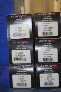 lot 27 image: Six Auto Extra Oil filters, for Kia & Hyndai 2010-2016 and Various Years and Models of Ford, Mazda, Mitsuhbishi, Honda, Hyndai and Kia