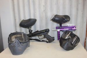 lot 25 image: Paintball marker guns (2) and Accessories