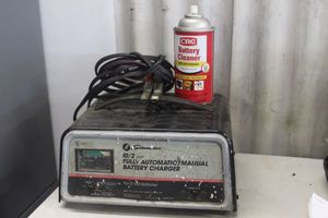 lot 65 image: Schumacher automaticmanual battery charger and CRC battery cleaner