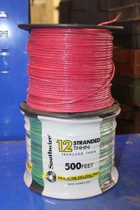 lot 74 image: Southwire 12 stranded THHN cable, 2 rolls
