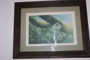lot 18 image: Lunker  On The Hunt Framed Picture Autographed by Bill Dance
