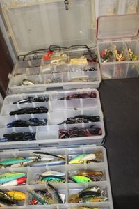 lot 314 image: Fishing lures and supplies generous quantity
