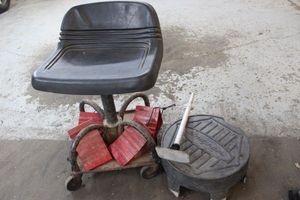lot 349 image: Rolling Chair, Wheel chocks, and more