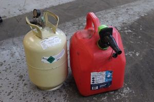 lot 350 image: Gas Can and Air Canister