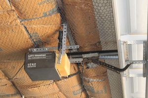 lot 364 image: Lift Master Heavy Duty  12 HP Garage Door Opener with Remotes, currently in use. This will have to be removed August 31st ONLY please bring necessary tools and ladder