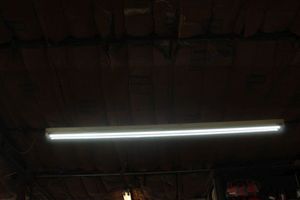 lot 365 image: Three LED Lights 8 ft, will need ladder to remove these, August 31st only