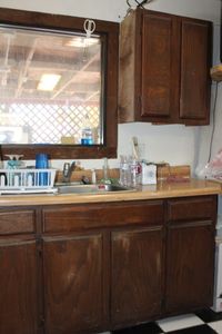 lot 373 image: cabinet and counter with cabinet and sink