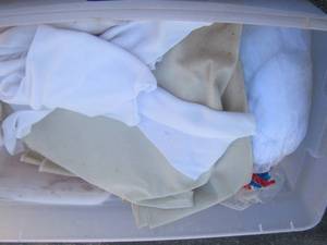 lot 33 image: fabric and pillow filling