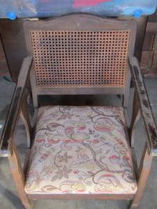 lot 52 image: kitchen chair with dbl arms