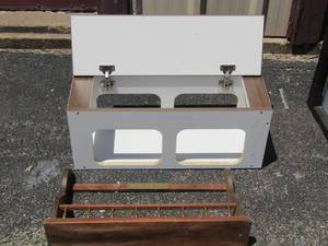 lot 83 image: wooden wall shelf- cabinet