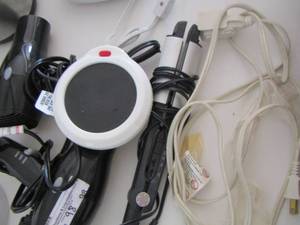 lot 98 image: hair curling irons and blow dryer