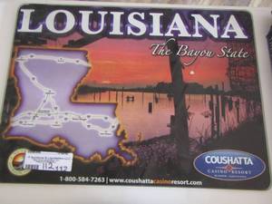 lot 112 image: Louisiana glass placemat