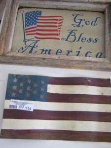 lot 114 image: American metal wall art qty 2