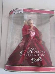 lot 13 image: HOLIDAY CELEBRATION BARBIE - Beautiful Barbie in original box, mint condition