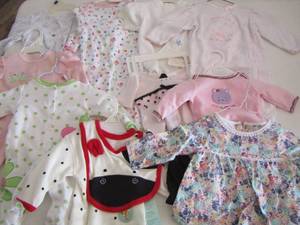 lot 16 image: New born baby girl clothing lot