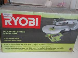 lot 1 image: Ryobi 16 scroll saw NIB
