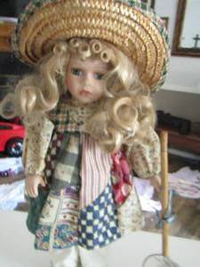 lot 135 image: vintage little fishing doll