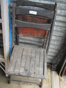 lot 155 image: 2 black fold up chairs