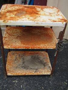 lot 165 image: 3 tier metal Tea Cart KITCHEN CART