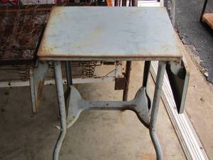 lot 196 image: vintage  metal childs desk