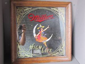 lot 197 image: MILLER HIGH LIFE WALL MIRROR