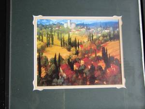 lot 204 image: framed country art-