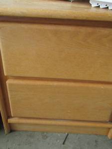 lot 218 image: 2 drawer Wooden file cabinet