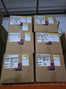 lot 9 image: 6 Boxes of Bella Canvas 3001CVC Unisex Cotton Blend Dark Grey Heather Adult Tee Shirts, SEE DESCRIPTION FOR SIZES AND QUANTITIES  BID IS TIMES THE QUANTITY SO YOU ARE BIDDING PER BOX