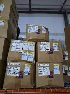 lot 11 image: 5 Boxes of Bella Canvas 3001 Unisex 100% Soft Cotton Silver Adult Tee Shirts, SEE DESCRIPTION FOR SIZES AND QUANTITIES  BID IS TIMES THE QUANTITY SO YOU ARE BIDDING PER BOX