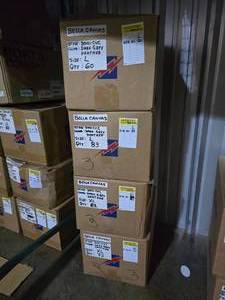 lot 18 image: 4 Boxes of Bella Canvas 3001CVC Unisex Cotton Blend Dark Grey Heather Adult Tee Shirts, SEE DESCRIPTION FOR SIZES AND QUANTITIES  BID IS TIMES THE QUANTITY SO YOU ARE BIDDING PER BOX