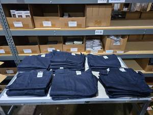 lot 48 image: Dickies Navy Work Pants.  See description for sizes in this lot  QUANTITY 23 PANTS  BID IS TIMES THE QUANTITY&nbsp&nbsp&nbsp MSRP $35 Each