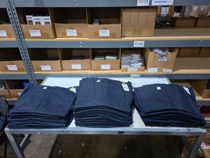 lot 49 image: Dickies Navy Work Pants.  See description for sizes in this lot  QUANTITY 28 PANTS  BID IS TIMES THE QUANTITY&nbsp&nbsp&nbsp MSRP $35 Each