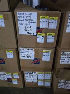 lot 62 image: 3 Boxes of Bella Canvas 3413 Unisex Tri-Blend Athletic Grey Heather Adult Tee Shirts, SEE DESCRIPTION FOR SIZES AND QUANTITIES  BID IS TIMES THE QUANTITY SO YOU ARE BIDDING PER BOX