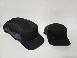 lot 72 image: Pacific Headwear 104BR Pro Model Braid Snapback Black Trucker Hat QUANTITY 15  BID IS TIMES THE QUANTITY
