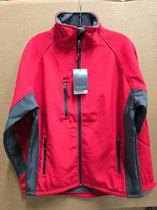 lot 78 image: Fossa Apparel Tiburon #5538 Crimson Red Mens Soft Shell Jacket, Size Small  QUANTITY 6  BID IS TIMES THE QUANTITY