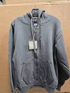 lot 80 image: White Bear Clothing Heavyweight Hooded Full Zip Long Sleeve Charcoal Hoodie  QUANTITY 4  BID IS TIMES THE QUANTITY