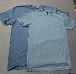 lot 117 image: 3 Boxes of Next Level 6210 & 6010 CVC 6040 Blend Unisex Slate Blue Heather Adult Tee Shirts.  SEE DESCRIPTION FOR SIZES AND QUANTITIES  BID IS TIMES THE QUANTITY SO YOU ARE BIDDING PER BOX