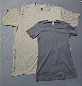 lot 119 image: 2 Boxes of Next Level Shirts.  Includes 6200 Unisex 6535 Blend Sage Green & 3900 Womens 100% Cotton Warm Grey.  SEE DESCRIPTION FOR SIZES AND QUANTITIES  BID IS TIMES THE QUANTITY SO YOU ARE BIDDING PER BOX