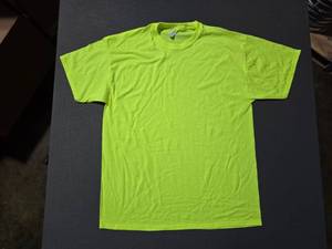 lot 164 image: WOW  2 Boxes of Jerzees 29MR Dri-Power Active Neon Yellow & White Shirts,  SEE DESCRIPTION FOR SIZES AND QUANTITIES  BID IS TIMES THE QUANTITY SO YOU ARE BIDDING PER BOX