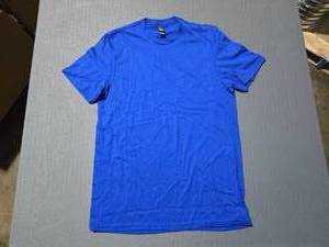 lot 209 image: WOW  3 Boxes of District DT6000 Very Important Deep Royal Bluer Cotton Shirts,  SEE DESCRIPTION FOR SIZES AND QUANTITIES  BID IS TIMES THE QUANTITY SO YOU ARE BIDDING PER BOX
