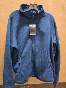 lot 149 image: Fossa Apparel #3710 Villa Navy Fleece Sweater Jacket, Size Large