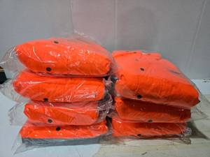 lot 189 image: Tri-Mountain 8980 3-in-1 Industry Waterproof Safety Orange Parka.  MSRP $99 Each  (Medium x 1, Large x 2, X-Large x 3, 4X-Large x 1)  QUANTITY 7  BID IS TIMES THE QUANTITY