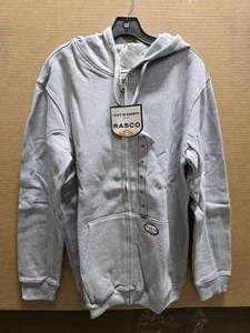 lot 215 image: Rasco Flame Resistant FR2002GY Grey Zip Up Hoodie, Size Medium  QUANTITY 4  BID IS TIMES THE QUANTITY&nbsp MSRP $88 Each