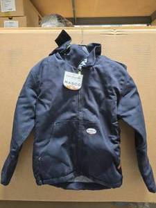 lot 231 image: NICE  Rasco Flame Resistant FR3504NV Navy Insulated Hooded Jacket, Size Small&nbsp MSRP $145