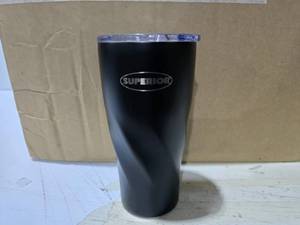 lot 240 image: Superior 20oz Black Twisted Stainless Steel Tumbler  QUANTITY 41  BID IS TIMES THE QUANTITY