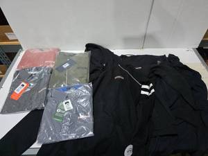 lot 246 image: Lot of Misc Superior Clothing.  Includes Hoodies, Dress Shirts, Sweatshirts & Puffer Jacket.  26 Pieces of Clothing Total