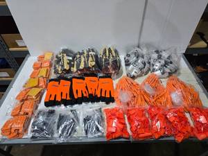 lot 249 image: Massive Lot of Misc Superior Gear.  Includes Work Gloves, Golf Tees, Adhesive Card Holders, Hand Sanitizer, Pens & Laptop Camera Privacy Clips